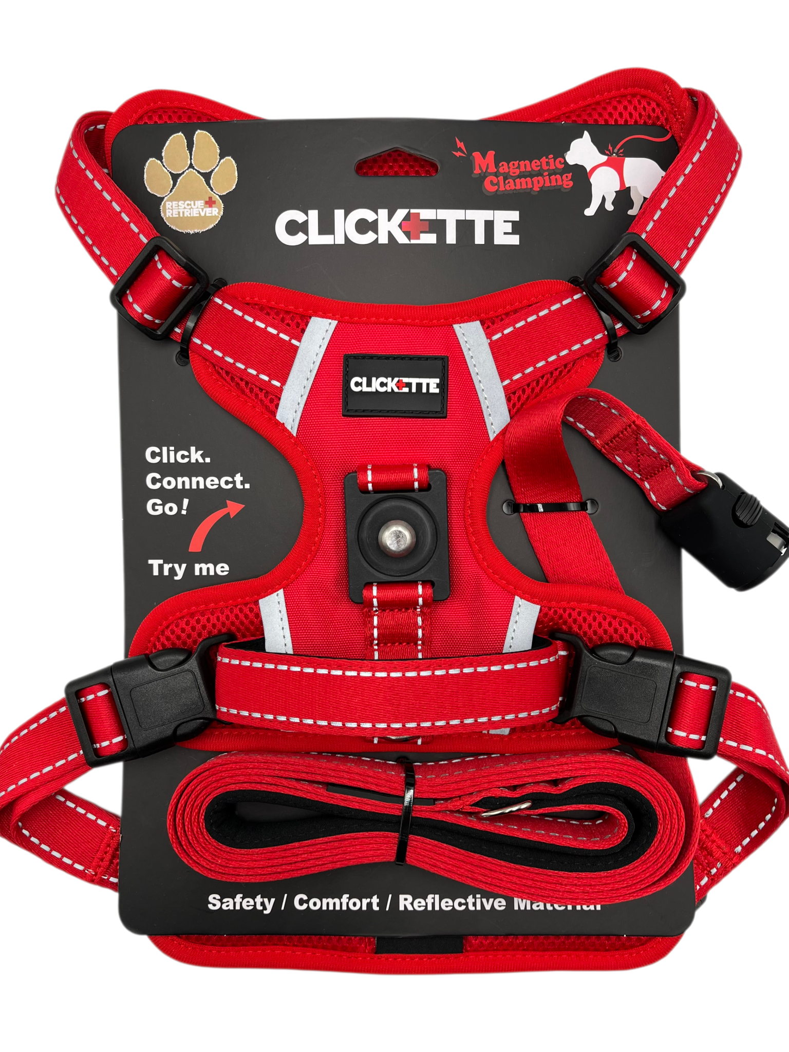 Clickette™ No-Pull Dog Harness & Leash Set | Magnetic Quick-Lock