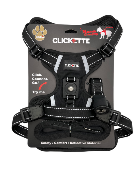 Clickette™ Magnetic locking Harness and Leash- Red