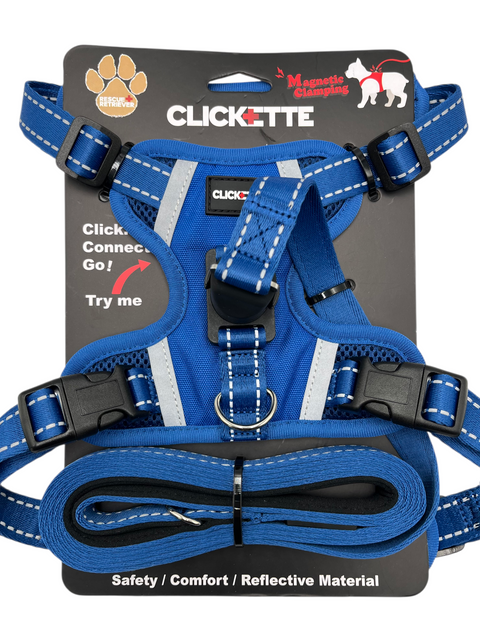 Clickette™ Magnetic locking Harness and Leash- Red