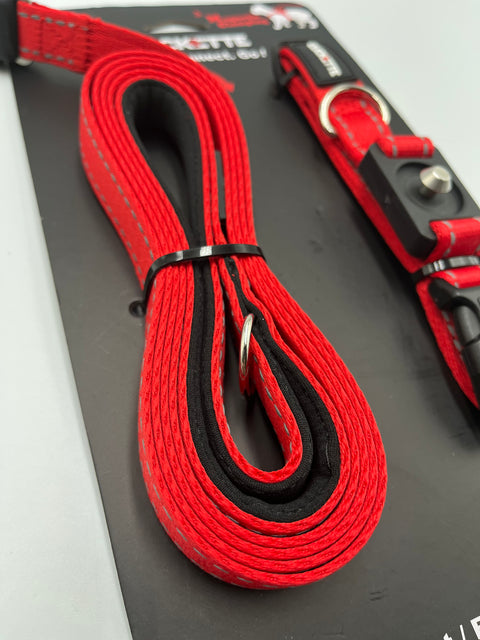 Clickette- Magnetic Collar lock & Leash- Red