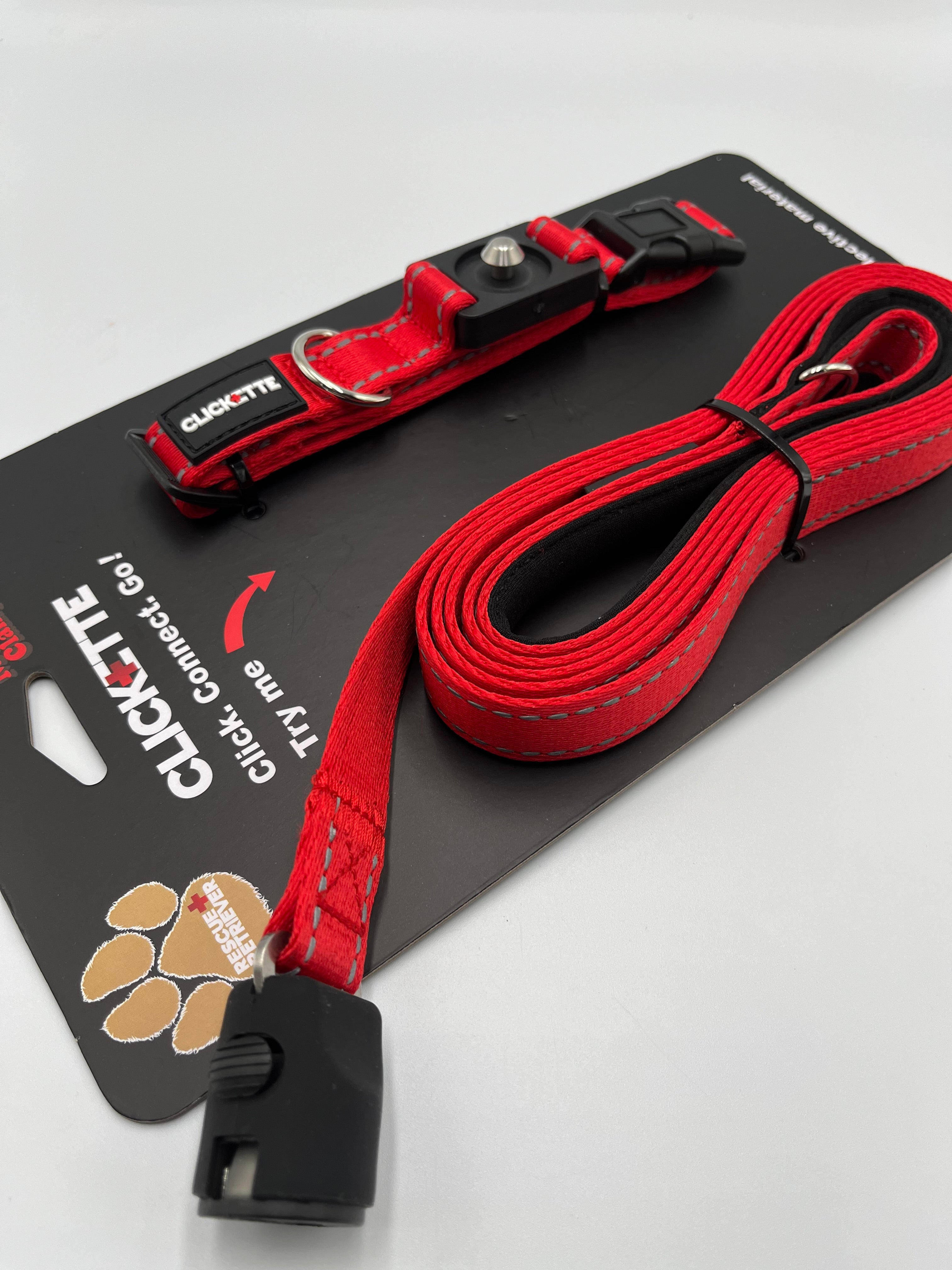 Clickette Magnetic Dog Collar & Leash System | Red – Rescue Retriever